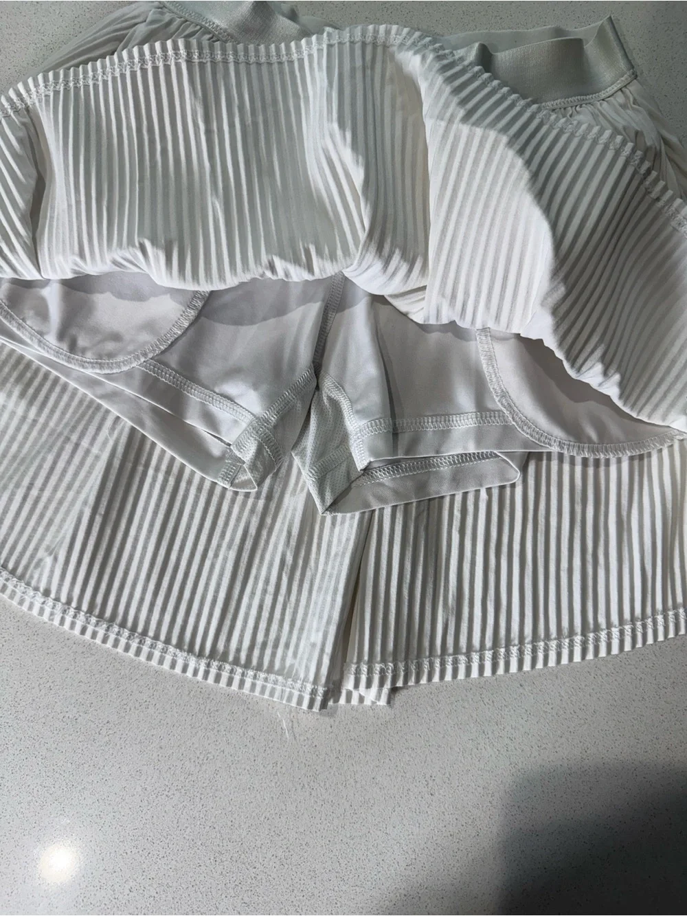 Kids White Pleated Skirt